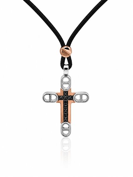 Collana Zancan Uomo in Oro Diamante Black 0.045 Ct 9050001219230 - 9050001219230